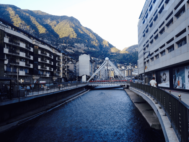 Bridge in the city center of Andorra La Vella