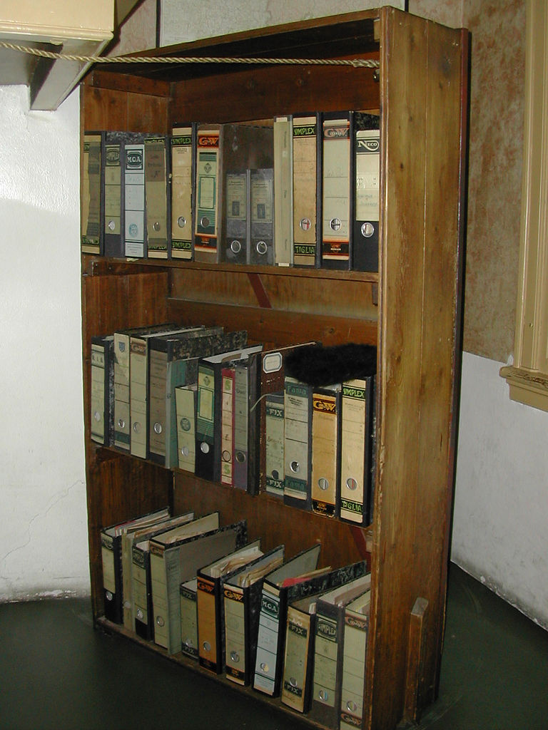 Moveable bookshelf which concealed the entrance to the Secret Annex. Taken by Emma Line via Flickr.