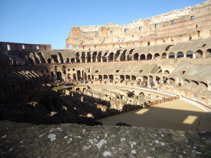 Interior of the Colosseum today.