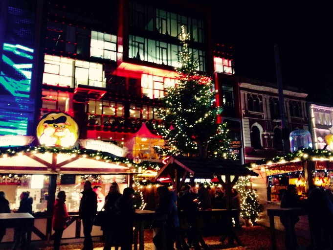Lights at the St. Pauli Christmas Market.