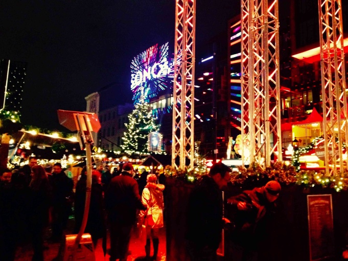 Lights at the St. Pauli Christmas Market.