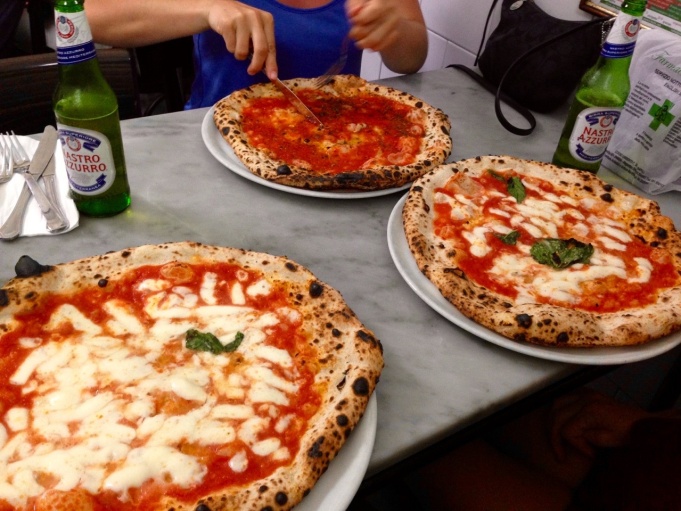 Pizza at da Michele in Naples.