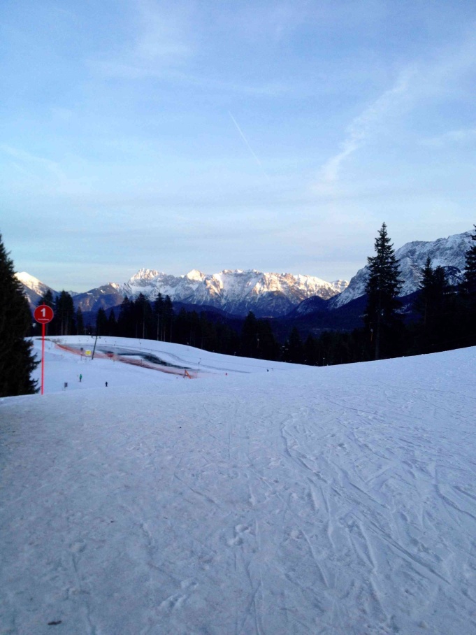 View from the top of the slopes in Garmisch-Partenkirchen.
