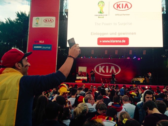 World Cup 2014 Fanfest in Hamburg, Germany.