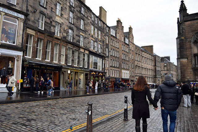The Royal Mile. Taken by Caitlin via Flickr.